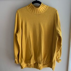 Denim & Co. Essentials Mock Neck Sweater with Hi-Low Hem